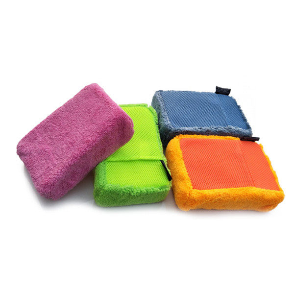 Car Washing Sponge With Pocket Mesh Hole Car Cleaning Sponge Block